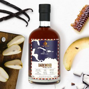 A bottle of Darkwood Jamaican rum